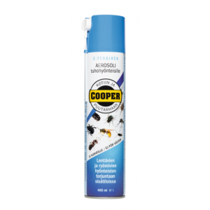 Cooper aerosoli 400 ml lentävien hyönteisten torjuntaan sisätiloissa